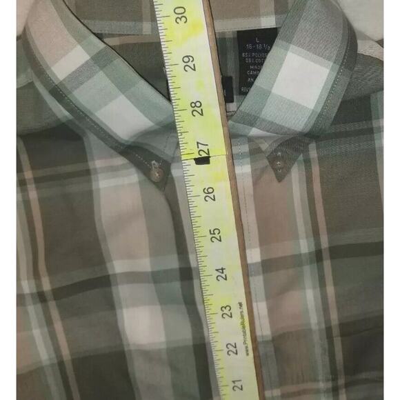 Van Huesen Shirts Men's Large Plaid Lot Of 2 Button Down Short Sleeve - Picture 9 of 12